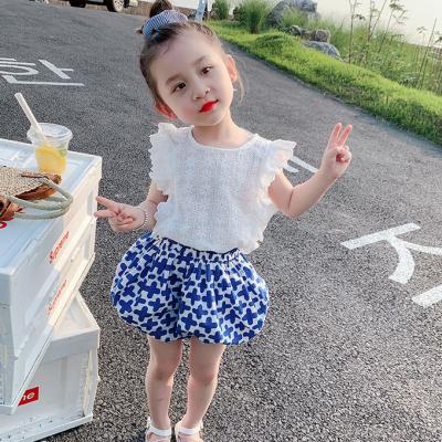 2022 New children's summer short sleeve jacket Korean style girls baby shorts two-piece set