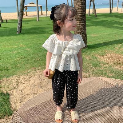 Girls suit 2022 New summer dress Little girl fashionable baby short sleeve mosquito repellent pants children's summer tw