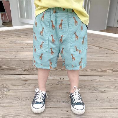 Children's summer shorts and boys' middle pants new 2022 Korean version of loose middle children thin baby style five mi