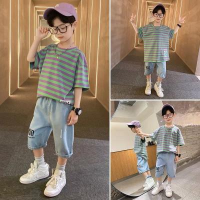 Boy's summer suit 2022 New Korean version handsome Internet celebrity children short sleeve boy summer western style two