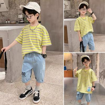 Boy's summer suit 2022 New Korean version handsome Internet celebrity children short sleeve boy summer western style two