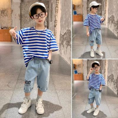 Boy's summer suit 2022 New Korean version handsome Internet celebrity children short sleeve boy summer western style two